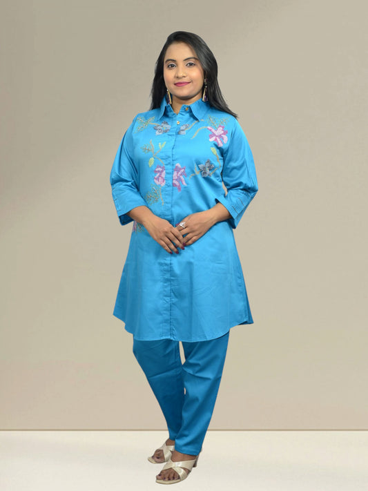 Blue Blossom Co-Ord Set