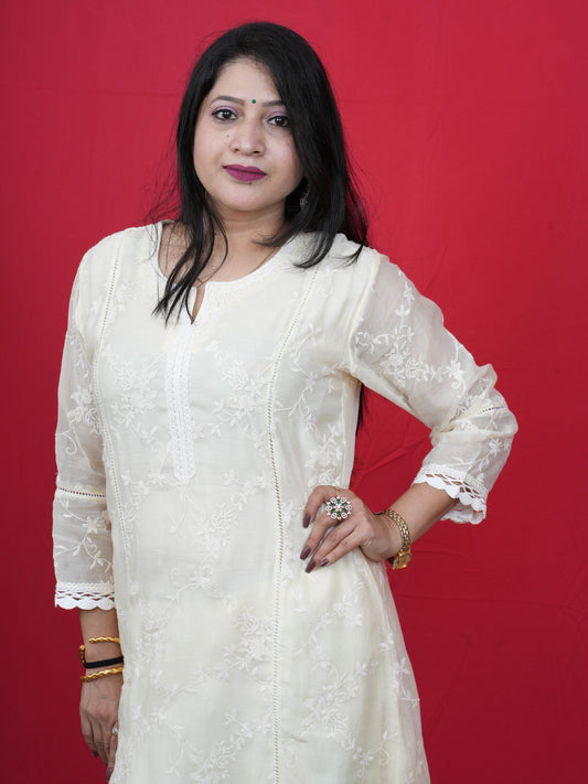 Ruhani Cream Kurta Set