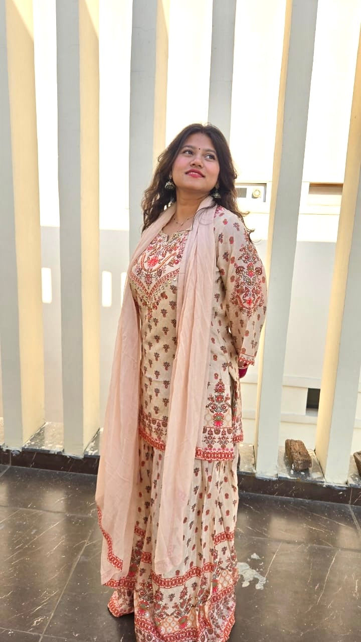 Ivory Bloom Kurta Set