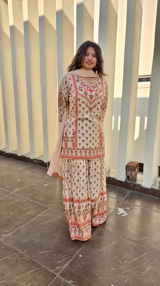 Ivory Bloom Kurta Set