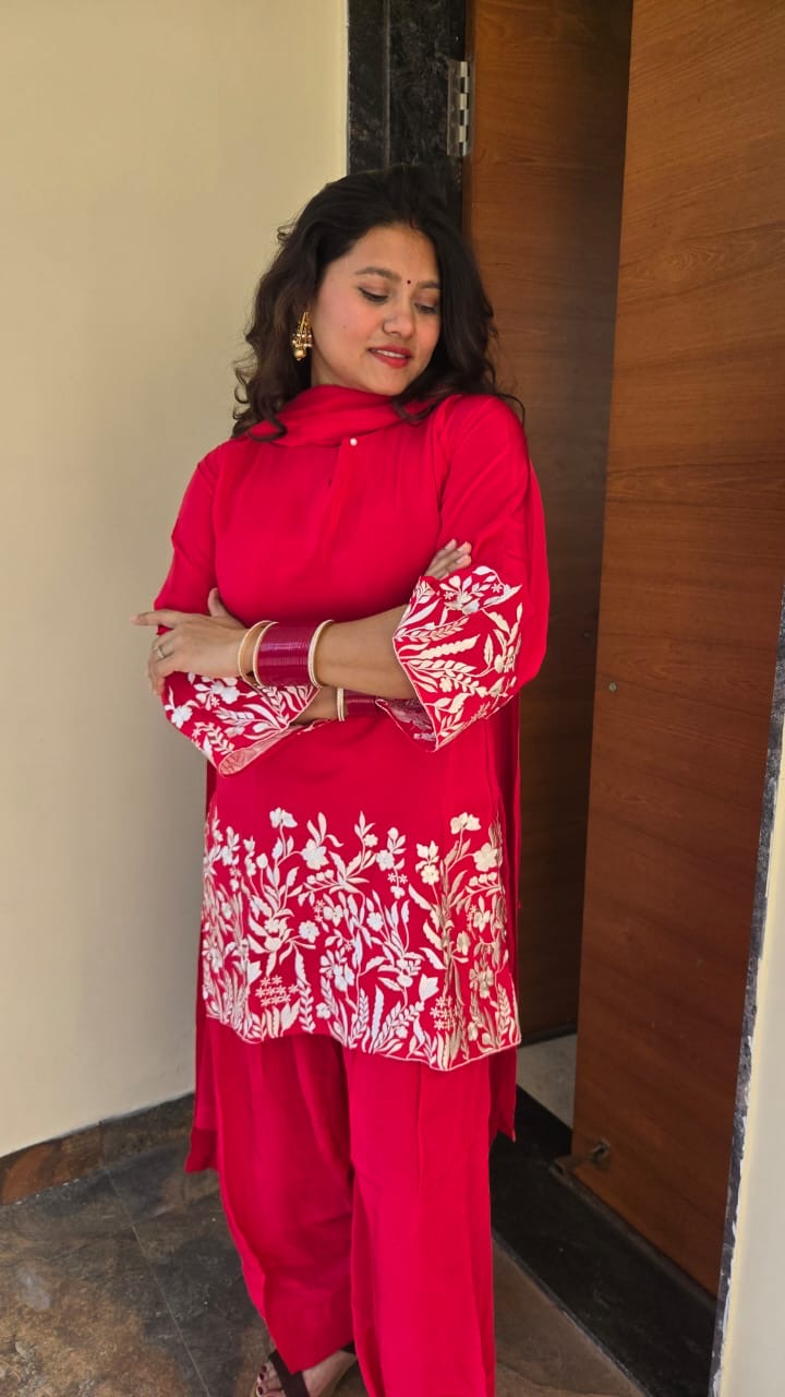 Red Kurta Set