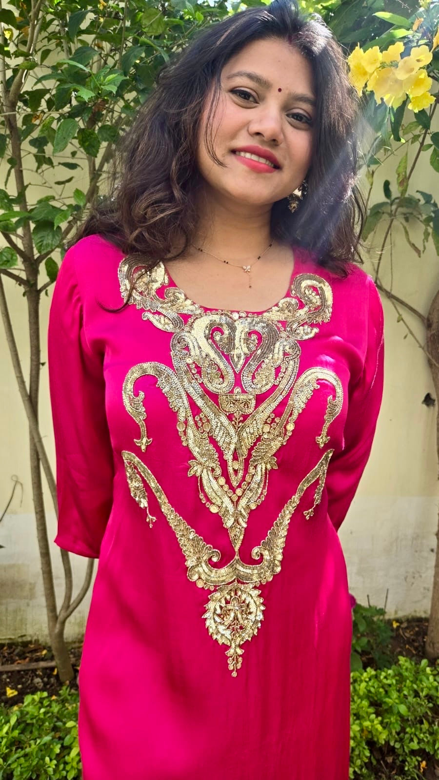 Hot Pink Kurta Set