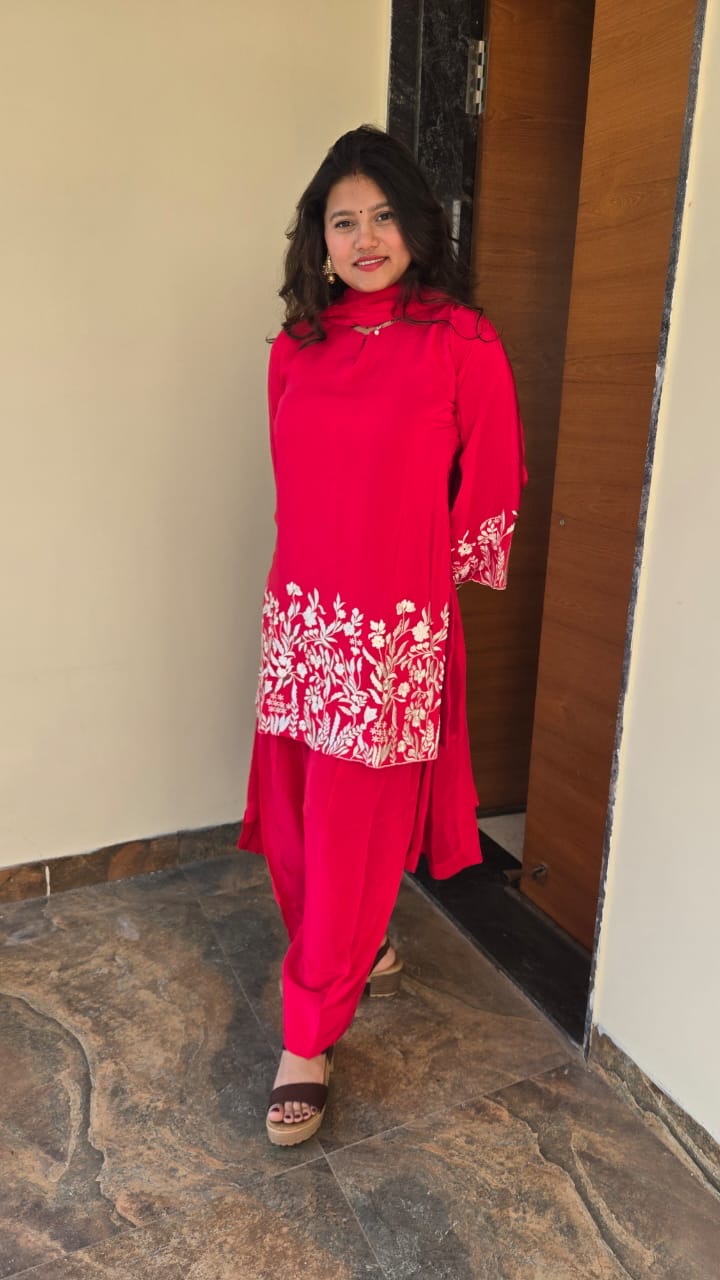 Red Kurta Set