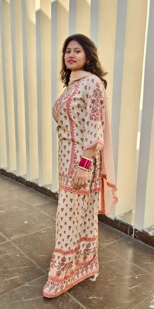 Ivory Bloom Kurta Set