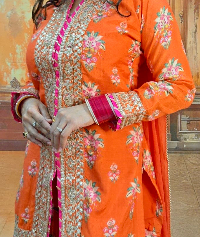 Sunset Bloom Sharara Set