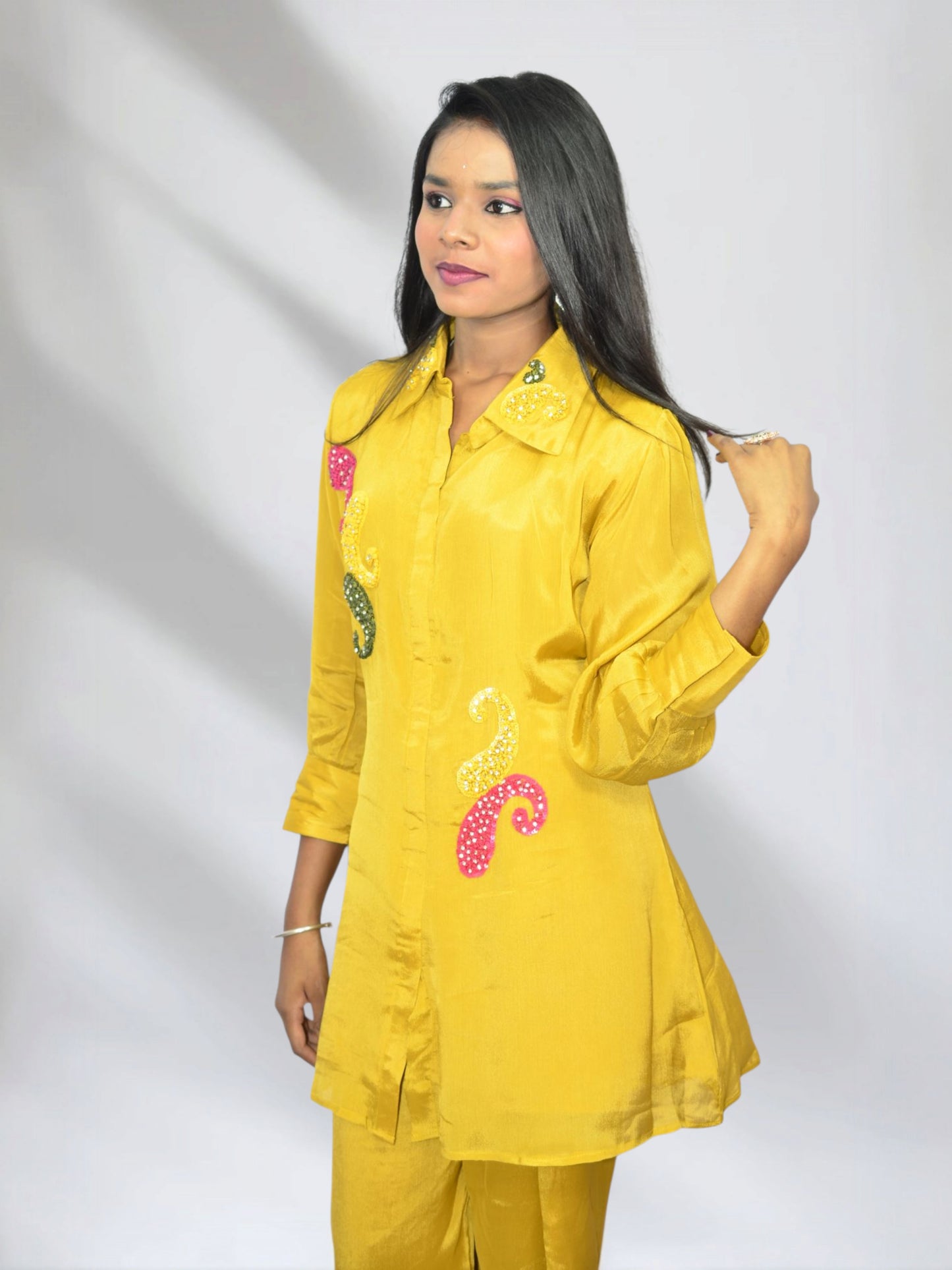 Sunshine Paisley Embroidered Co-ord Set