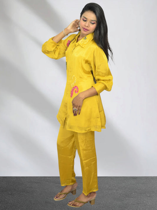 Sunshine Paisley Embroidered Co-ord Set