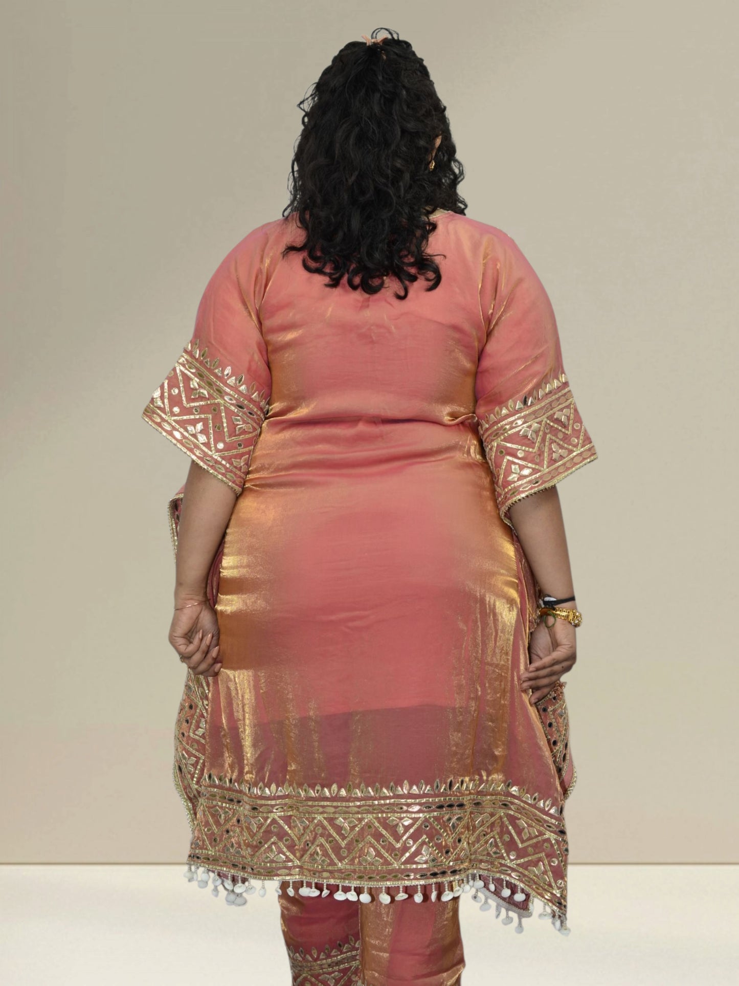 Gulzar Gota Work Kaftan Set