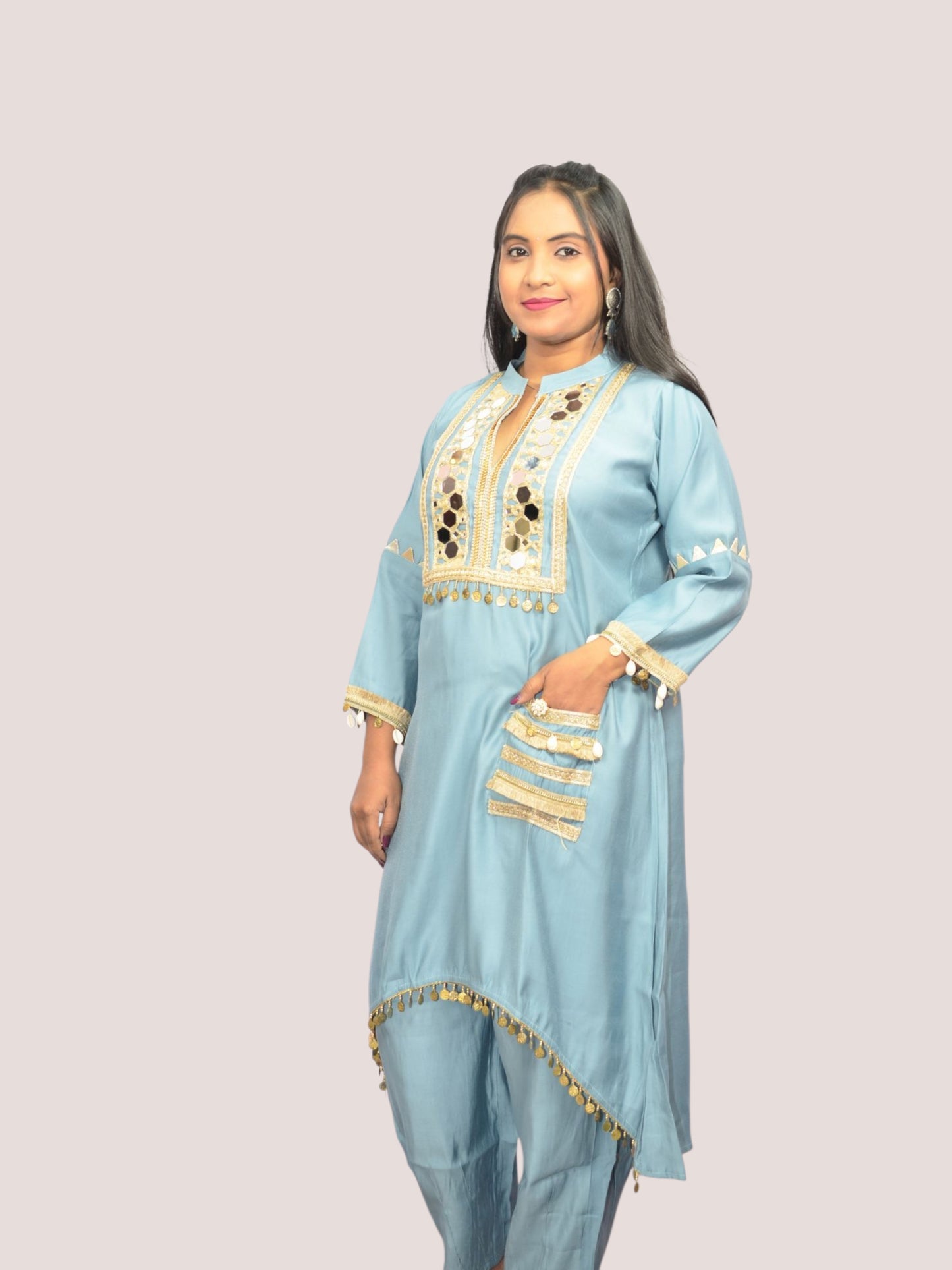 Noor-e-Afreen Mirror Work Co-Ord Set