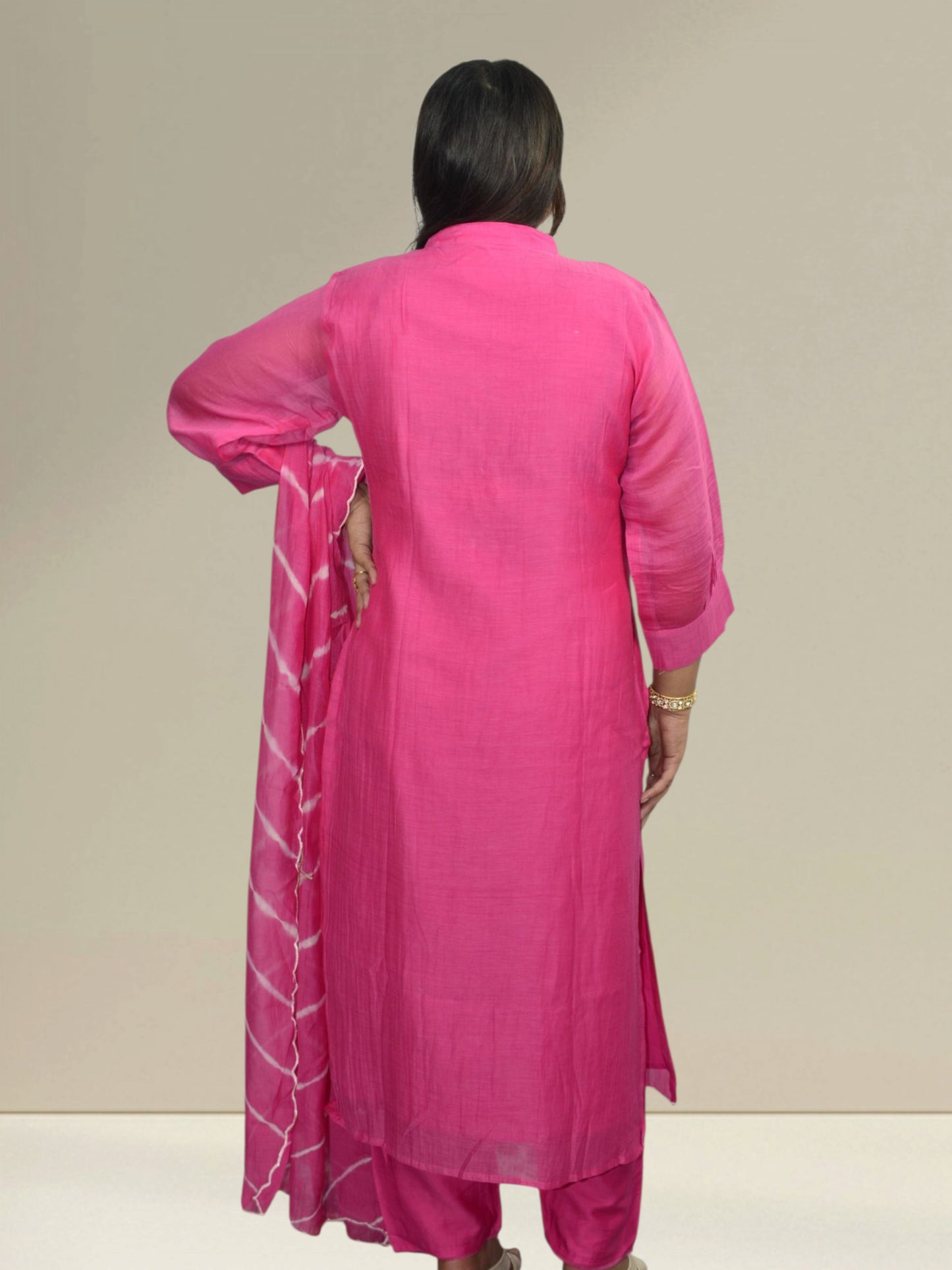 Gulaabo Hand-Embroidered Magenta Set