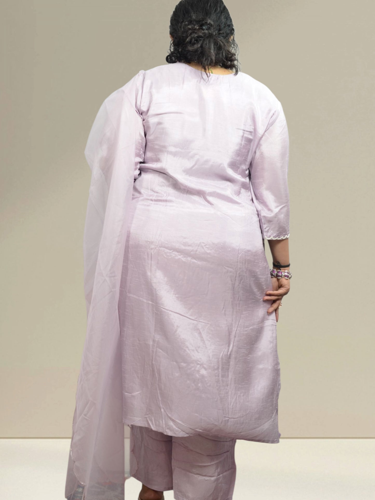 Lilac Whisper Embroidered Kurta Set