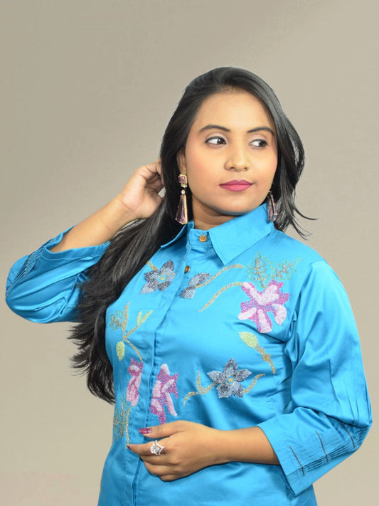 Blue Blossom Co-Ord Set