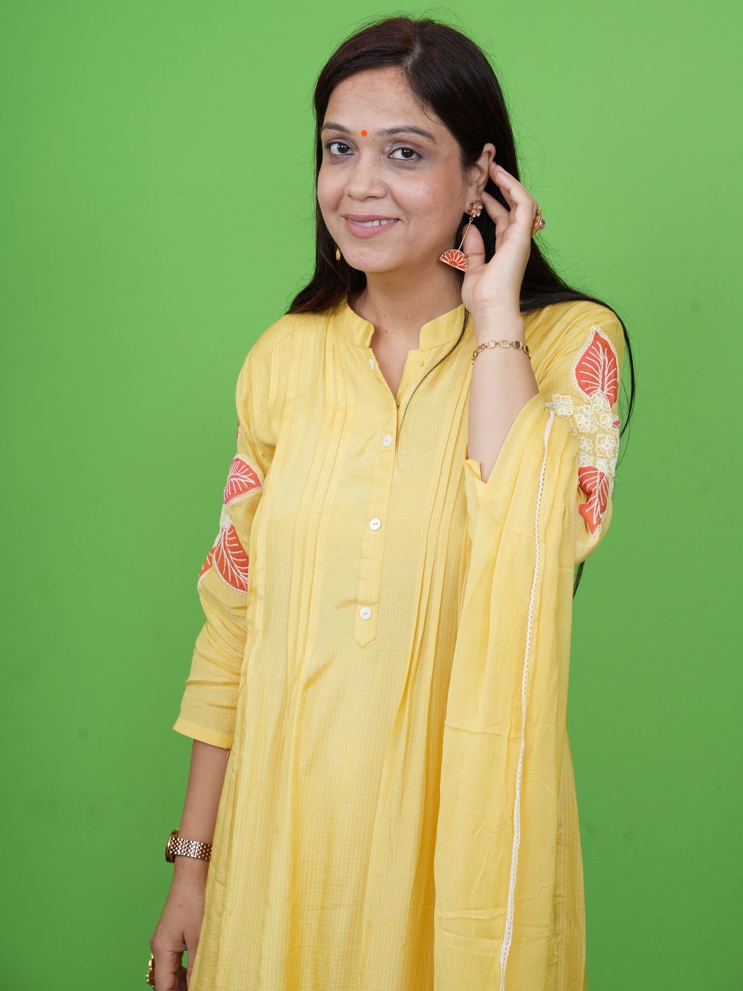 Saanjh Floré Yellow Kurta Set