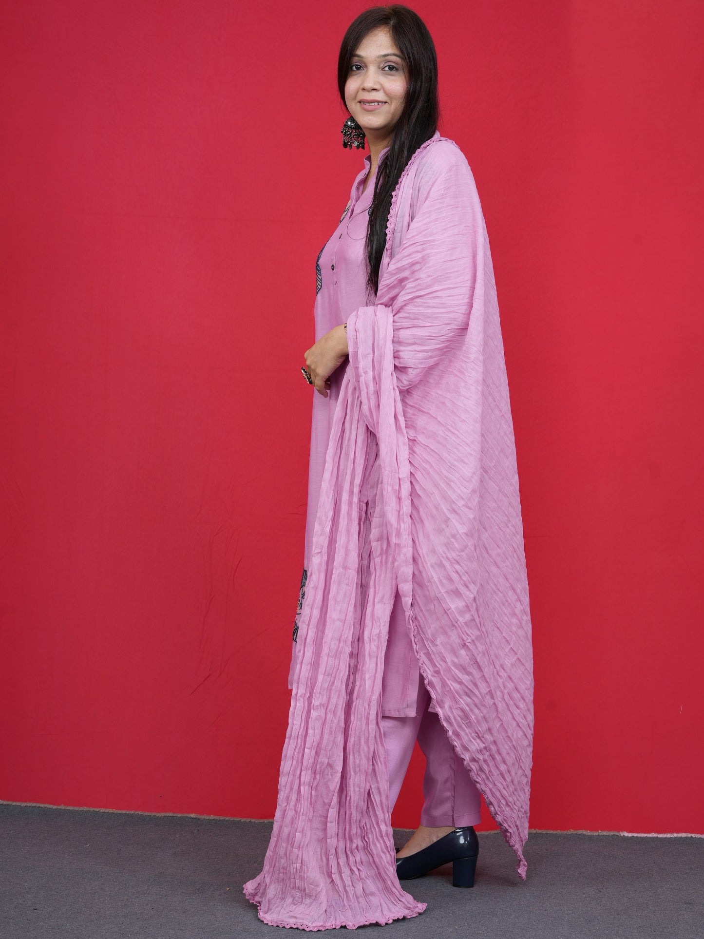 Rosa Pastel Rose Embroidered Suit Set