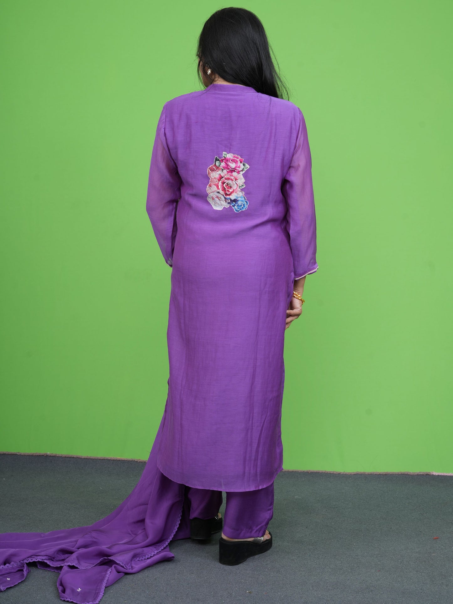 Gulnaar Violet Floral Set