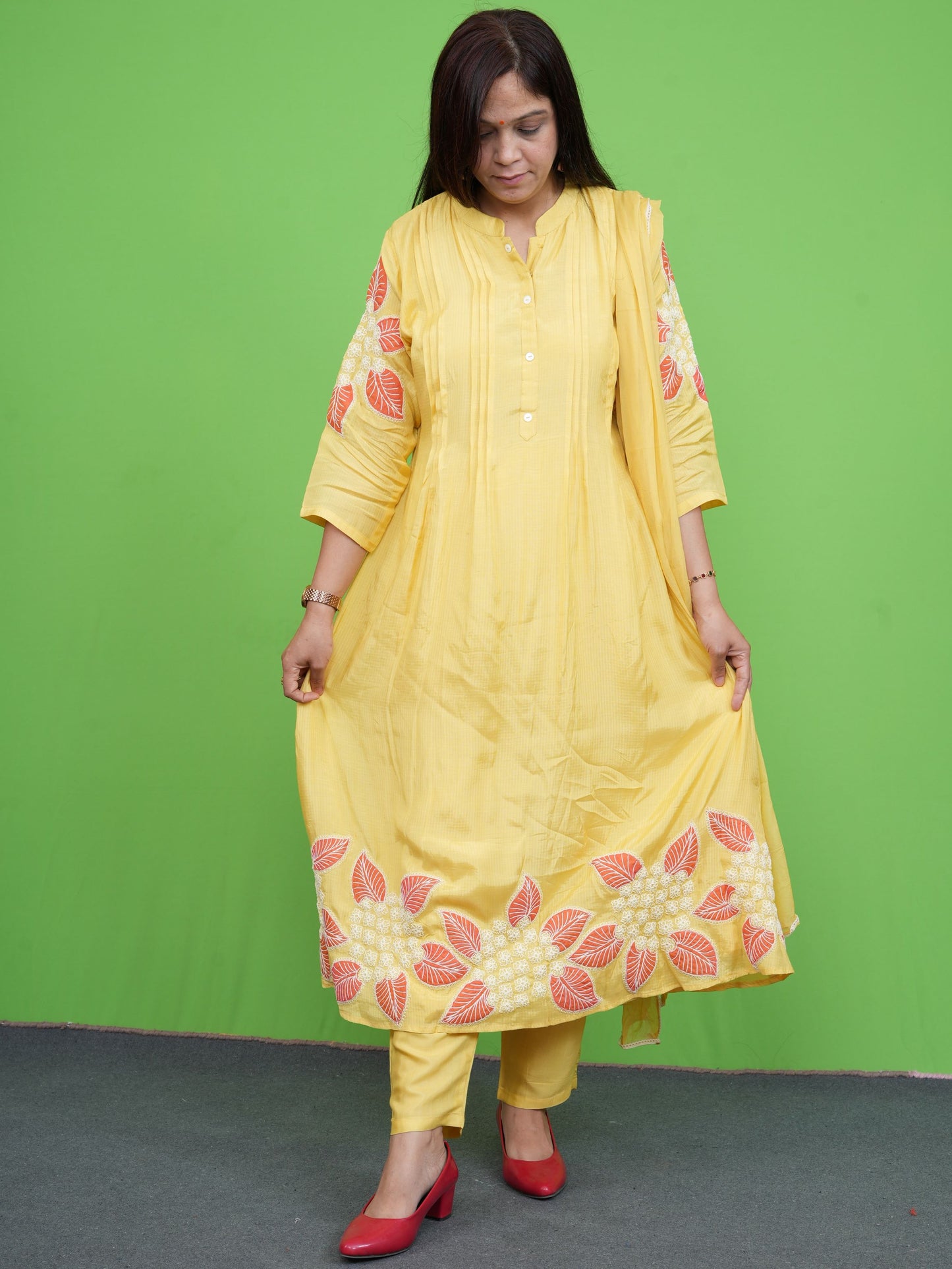 Saanjh Floré Yellow Kurta Set