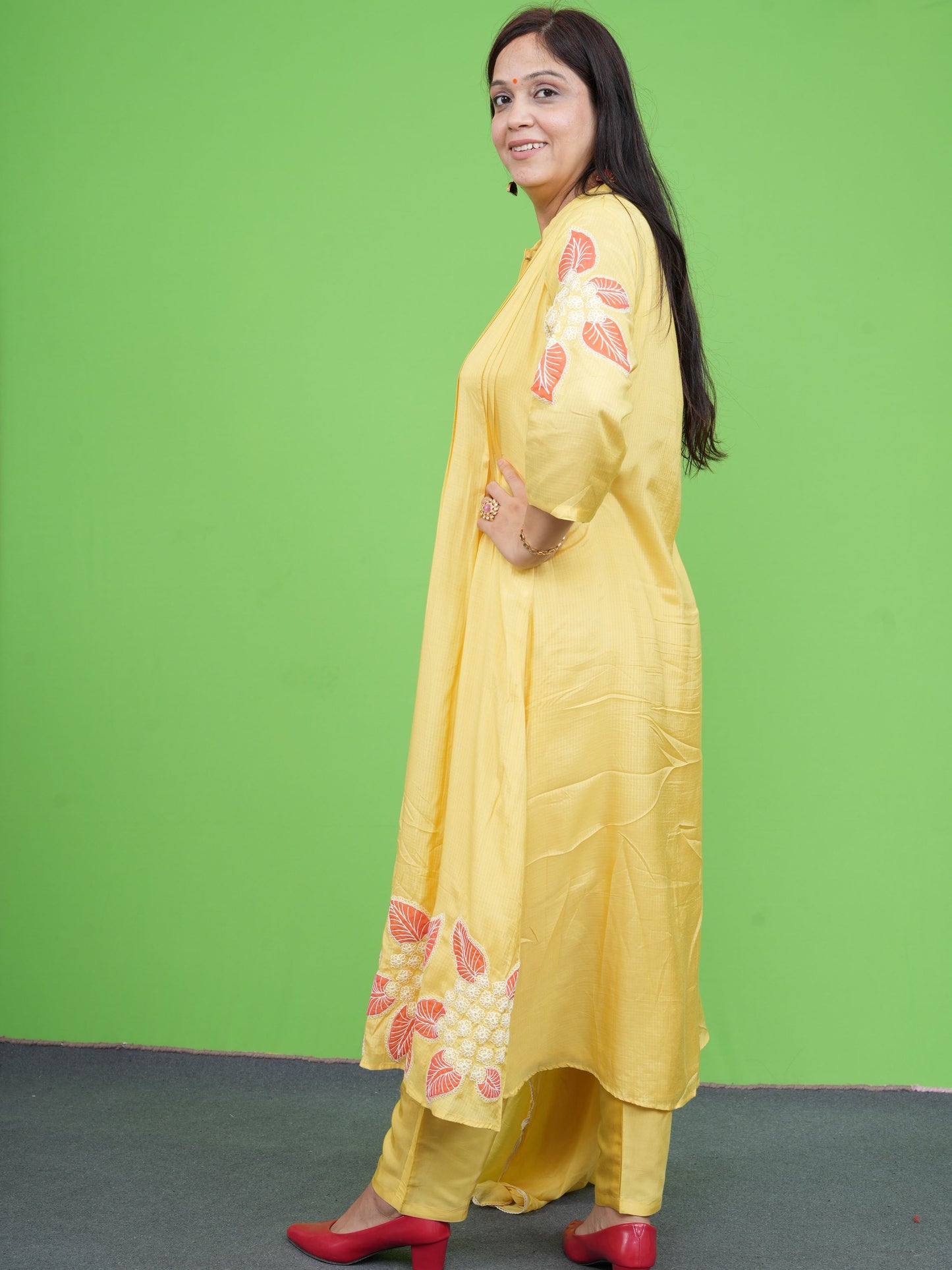 Saanjh Floré Yellow Kurta Set