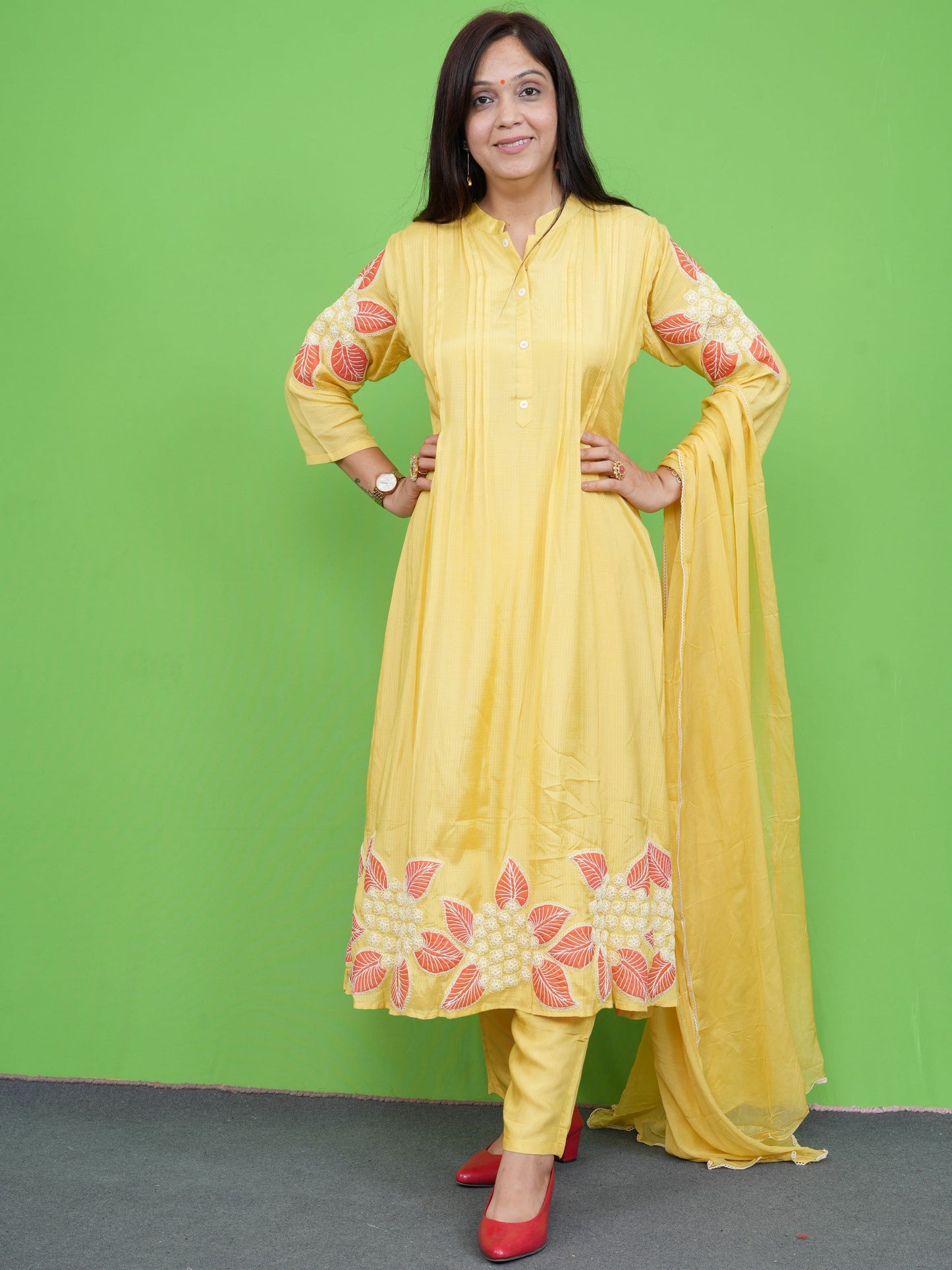 Saanjh Floré Yellow Kurta Set